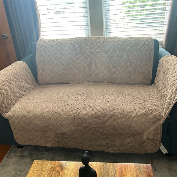 Sherpa double sided loveseat cover for pets - Picture 2 of 8